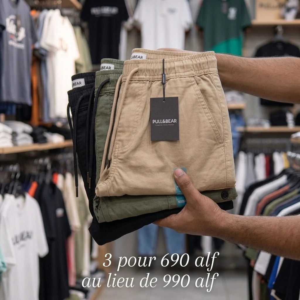PULL&BEAR PANTALON NOIR - Image 6